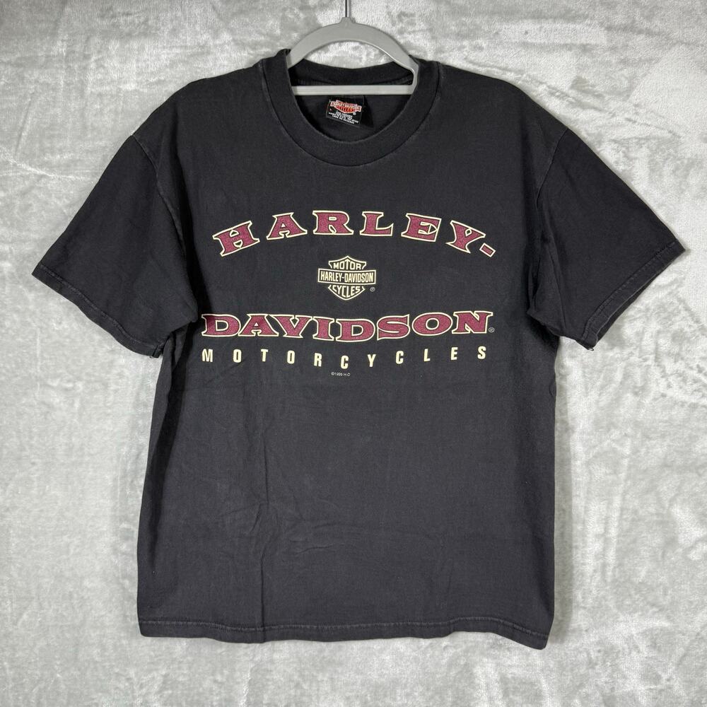 Vintage‎ '99 90s Harley Davidson Tee Shirt Adult Large Faded Pittsburg